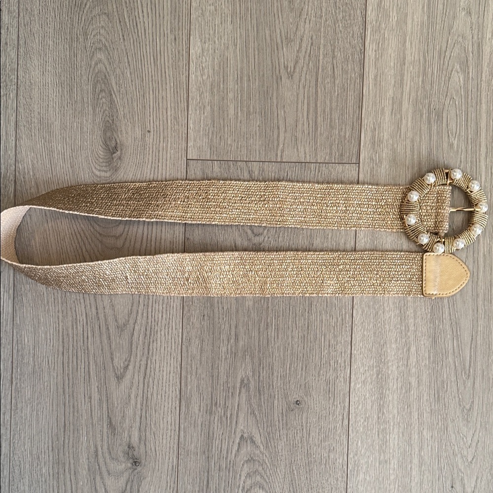 Elegant Gold Woven Belt NWOT